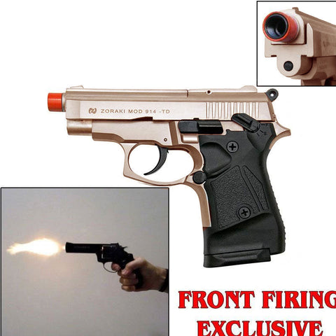 Zoraki 914 Blank Firing Gun Satin - Semi Auto Front Fire 9mm Blank Gun