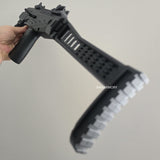 NEW RELEASE! EKOL GANNET Black - Full Auto Front Firing 9mm Blank Machine Gun with Folding Stock