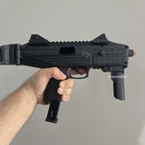 NEW RELEASE! EKOL GANNET Black - Full Auto Front Firing 9mm Blank Machine Gun with Folding Stock
