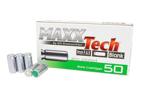 9mm PAK Blank Ammo - 50 Rd Box