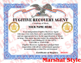 Fugitive Recovery Agent Certificate - MaxArmory