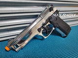 EKOL Jackal Dual Magnum Chrome - Full Auto Front Fire 9mm Blank Gun