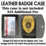 Marshal Style Concealed Handgun Permit Badge Set