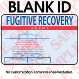 Fugitive Recovery Agent ID Card - MaxArmory