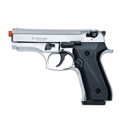 EKOL DICLE VCOUGAR Chrome - Front Fire 9mm Blank Firing Gun