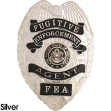 Fugitive Enforcement Badge with Reverse Panels (FREE LEATHER CASE w/ ID Window)