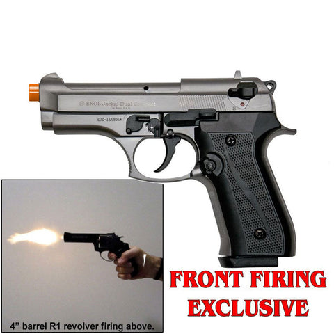 EKOL Jackal Dual Compact Fume - Full Auto Front Firing 9mm Blank Gun