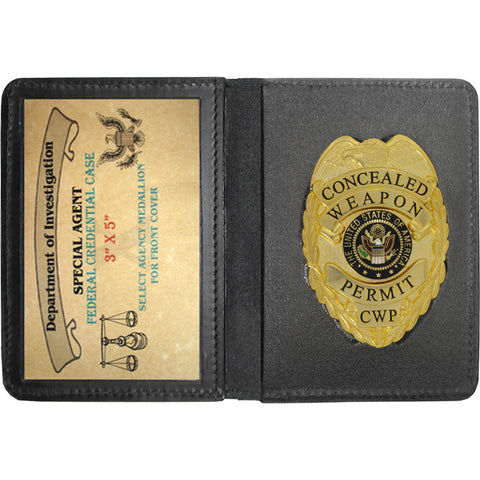 M98 - Custom Cut Leather Badge Case - MaxArmory