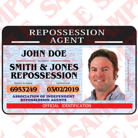 Repossession Agent ID Card - MaxArmory