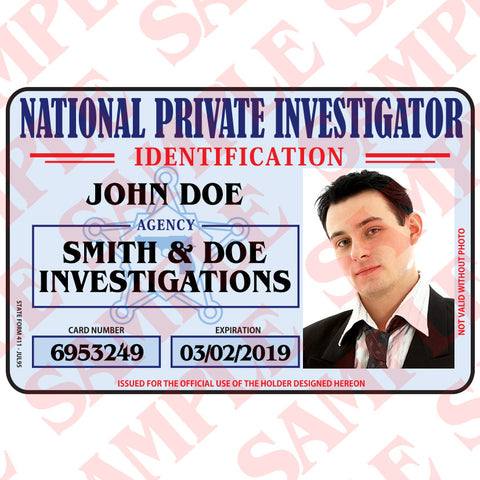 National Private Investigator ID Card - MaxArmory