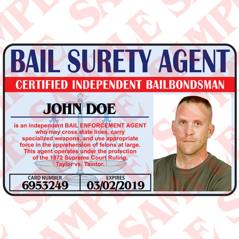 Bail Surety Agent ID Card - MaxArmory
