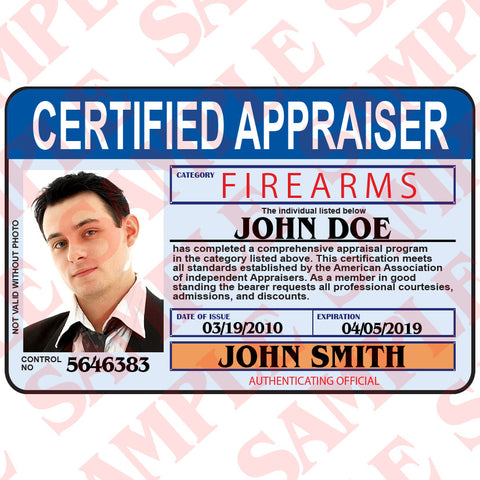 Certified Appraiser ID Card - MaxArmory