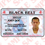 Certified Black Belt ID Card - MaxArmory