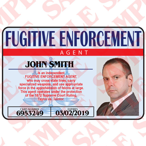 Fugitive Enforcement Agent ID Card - MaxArmory