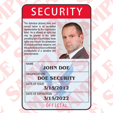Security ID Card - MaxArmory