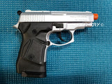 Zoraki M914 Nickel Machine Pistol - 9mm Front Firing Blank Gun - MaxArmory