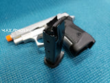 Zoraki M914 Nickel Machine Pistol - 9mm Front Firing Blank Gun - MaxArmory
