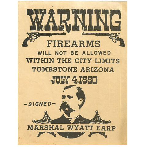 Closeout - Wyatt Earp - Old West High Quality Prints - MaxArmory