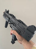 EKOL ASI UZI Black - Full Auto Front Firing 9mm Blank Gun (Includes 2 Magazines)