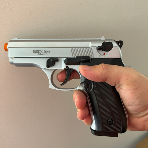 EKOL DICLE VCOUGAR Nickel - Front Firing Blank Gun