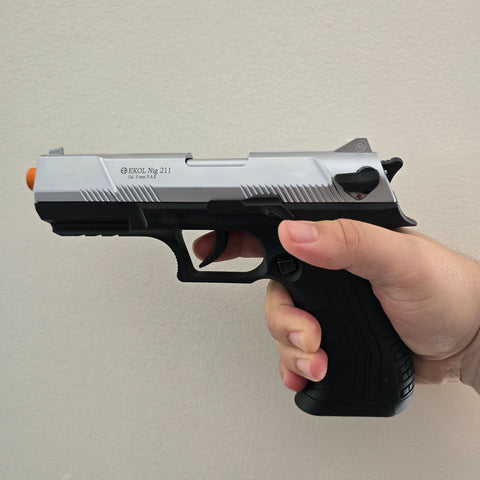 EKOL NIG 211 Nickel - Front Firing 9mm Blank Gun