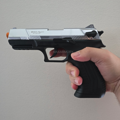 EKOL NIG 211 Chrome- Front Firing 9mm Blank Gun