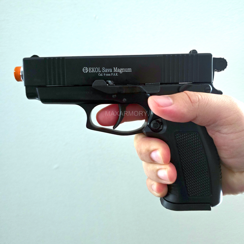 EKOL Sava Magnum Black - Front Firing 9mm Blank Gun