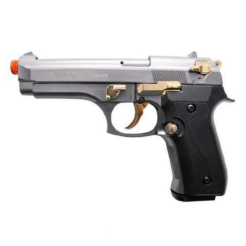 EKOL V92F Firat Magnum Fume with Gold Fittings - 9mm Blank Front Firing Replica Gun