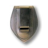 Leather Belt Badge Holder - Custom Cut for Ham Radio Badge - MaxArmory