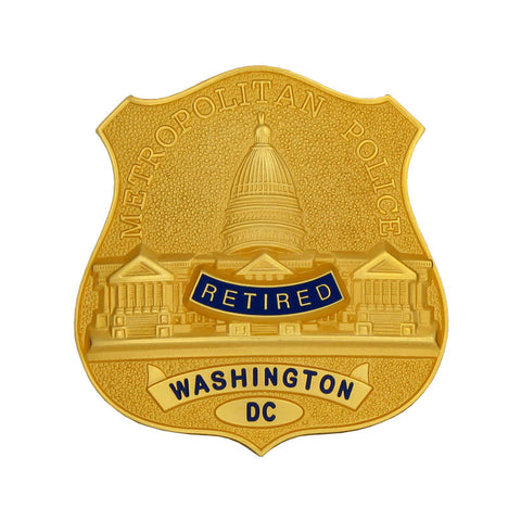 Retired Washington DC Metropolitan Gold Police Badge - MaxArmory