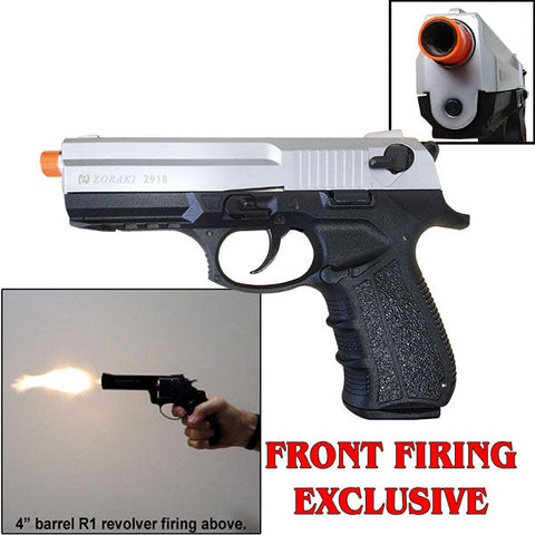 Zoraki 2918 Silver -  Front Firing 9mm Blank Gun