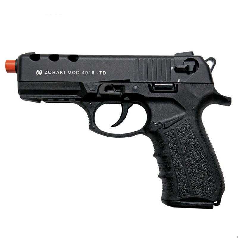 Zoraki 4918 Blank Firing Gun Black - 9mm Front Firing Blank Gun - MaxArmory