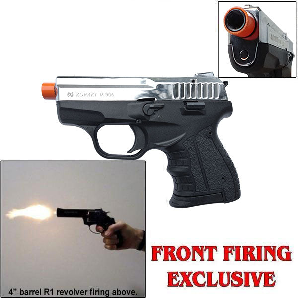 Zoraki 906 Chrome - Front Firing 9mm Blank Gun - MaxArmory