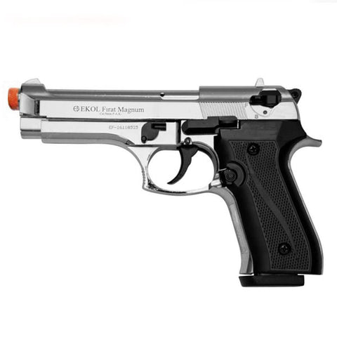 EKOL V92F Firat Magnum Chrome - 9mm Blank Front Firing Replica Gun