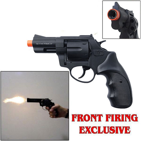Zoraki R1 Black 2.5" Barrel - Front Fire 9mm Revolver Starter Pistol - Maxarmory