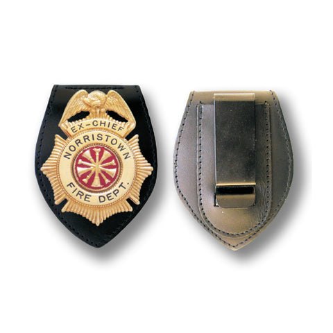Universal Leather Belt Badge Holder