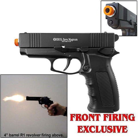 EKOL Sava Magnum Black - Front Firing 9mm Blank Gun