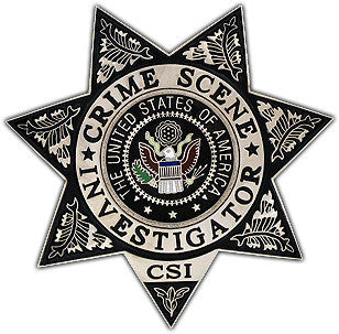 Crime Scene Investigator Badge - Silver - MaxArmory