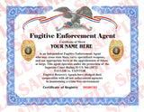 Fugitive Enforcement Agent Certificate - MaxArmory