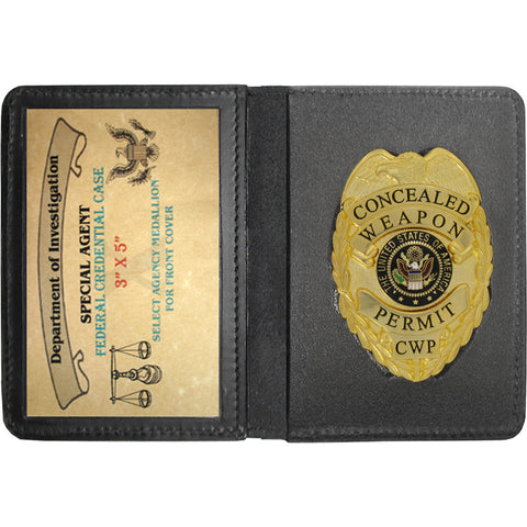 FED2-ID - Custom Cut Leather Badge Case - MaxArmory