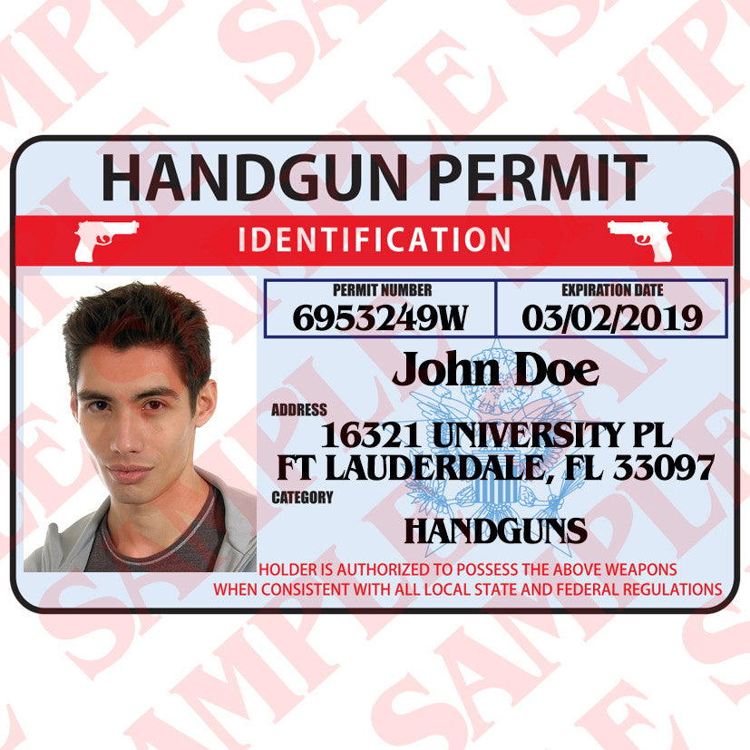 Concealed Handgun Permit Custom Id Card Maxarmory 7811