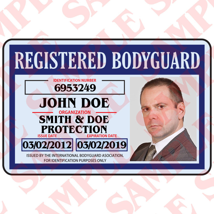 Registered Bodyguard - Custom ID Card - MaxArmory