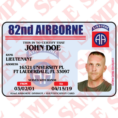 82nd Airborne - Custom ID Card - MaxArmory