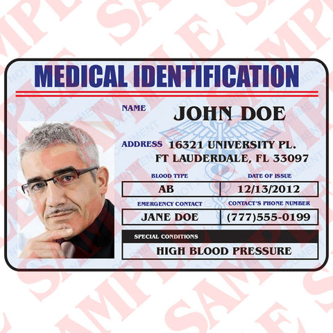 Medical Identification ID Card - MaxArmory