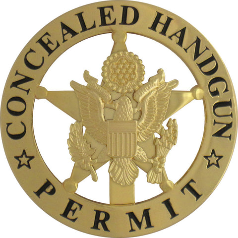 Marshal Style Concealed Handgun Permit Badge Set - MaxArmory