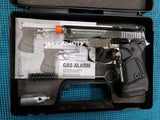Zoraki M914 Chrome Machine Pistol - 9mm Front Firing Blank Gun - MaxArmory