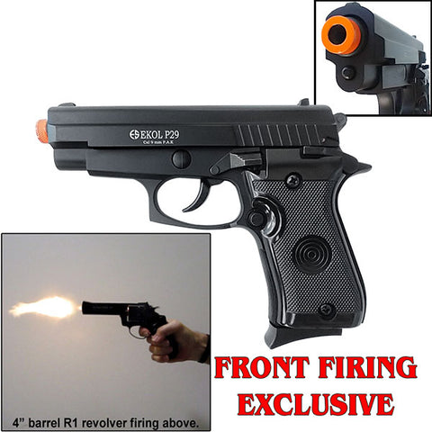 EKOL P29 Classic Black - Front Firing 9mm Blank Gun
