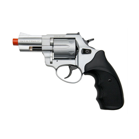 Zoraki R1 Silver 2.5" Barrel - Front Fire 9mm Revolver Starter Pistol - Maxarmory