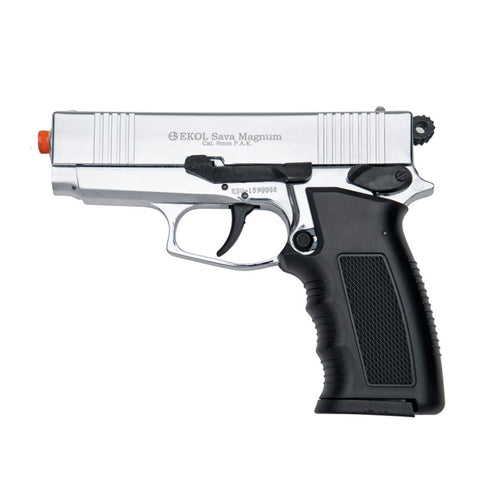 Sava Magnum Chrome - Front Firing 9mm Blank Gun